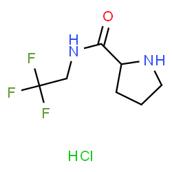 N-(2,2,2-三氟乙基)吡咯烷-2-甲酰胺盐酸盐结构式