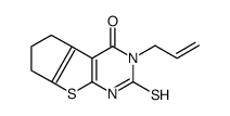 3-烯丙基-2-疏基-3,5,6,7-四氢-4H-环戊基[4,5]噻吩并[3,2-d]嘧啶-4-酮图片