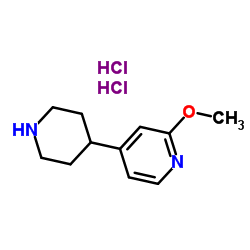 2-甲氧基-4-(哌啶-4-基)吡啶二盐酸盐结构式