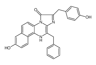 Benz[f]imidazo[1,2-a]quinoxalin-3(11H)-one,8-hydroxy-2-[(4-hydroxyphenyl)methyl]-12-(phenylmethyl)- Structure