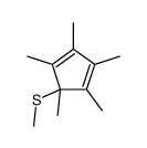 1,2,3,4,5-pentamethyl-5-methylsulfanylcyclopenta-1,3-diene结构式