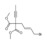 dimethyl 2-(4-bromobut-2-enyl)-2-prop-1-ynylpropanedioate Structure