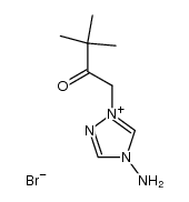 4-amino-1-(3,3-dimethyl-2-oxobutyl)-4H-1,2,4-triazol-1-ium bromide结构式