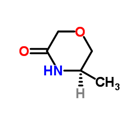 (5R)-5-甲基吗啉-3-酮结构式