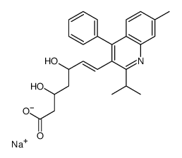sodium,3,5-dihydroxy-7-(7-methyl-4-phenyl-2-propan-2-ylquinolin-3-yl)hept-6-enoate Structure