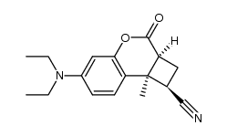 1-endo-cyano-8b-methyl-6-diethylamino-1,2,2a,8b-tetrahydro-3H-cyclobuta[c]chromen-3-one结构式