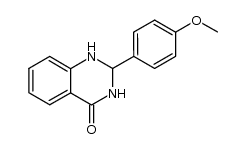 (+/-)-2,3-dihydro-2-(4-methoxyphenyl)-4(1H)-quinazolinone结构式
