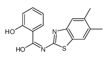 N-(5,6-dimethyl-1,3-benzothiazol-2-yl)-2-hydroxybenzamide结构式