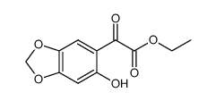 6-羟基-ALPHA-氧代-1,3-苯并二恶茂-5-乙酸乙酯结构式
