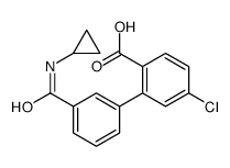 4-chloro-2-[3-(cyclopropylcarbamoyl)phenyl]benzoic acid Structure