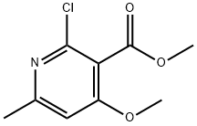 2-Chloro-4-methoxy-6-methyl-nicotinic acid methyl ester结构式