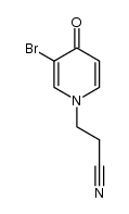 3-(3-bromo-4-oxopyridin-1(4H)-yl)propanenitrile结构式
