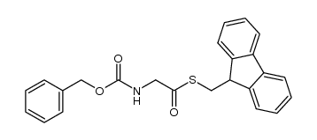 N-benzyloxycarbonylglycine 9-fluorenylmethyl thioester结构式