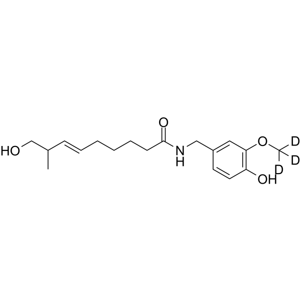 17-Hydroxy capsaicin-d3 Structure