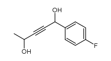 1-(4-fluorophenyl)pent-2-yne-1,4-diol结构式