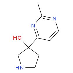 3-(2-甲基嘧啶-4-基)吡咯烷-3-醇结构式