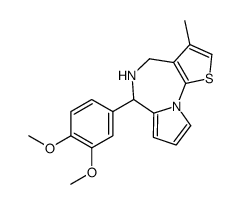5,6-Dihydro-6-(3,4-dimethoxyphenyl)-3-methyl-4H-pyrrolo(1,2-a)thieno(3,2-f)(1,4)diazepine Structure