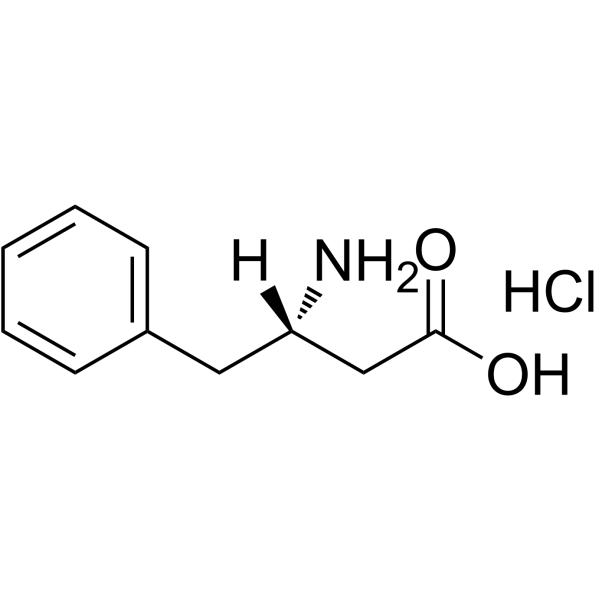 (|S|)-3-氨基-4-苯基丁酸盐酸盐结构式