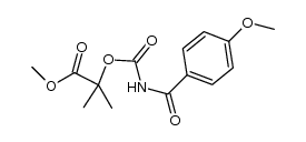 methyl 2-(((4-methoxybenzoyl)carbamoyl)oxy)-2-methylpropanoate结构式