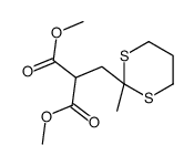 dimethyl 2-[(2-methyl-1,3-dithian-2-yl)methyl]propanedioate Structure