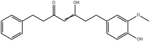 5-Hydroxy-7-(4-hydroxy-3-
methoxyphenyl)-1-phenylhept-4-en-3-one结构式