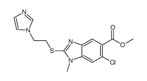 methyl 6-chloro-2-{[2-(1H-imidazol-1-yl)ethyl]sulfanyl}-1-methyl-1H-benzimidazole-5-carboxylate结构式