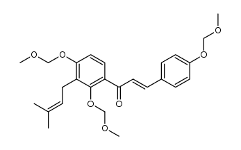 (E)-3'-prenyl-2',4,4'-tri(methoxymethoxy)chalcone Structure