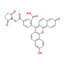 5(6)-羧苯萘荧光素琥珀酰重胺酯结构式