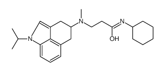 4-((2-(cyclohexylcarbamoyl)ethyl)methylamino)-1-isopropyl-1,3,4,5-tetrahydrobenz(cd)indole Structure