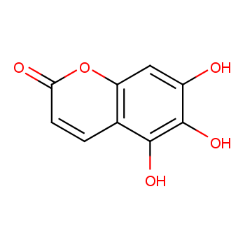 5,6,7-Trihydroxy-2H-chromen-2-one结构式