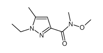 1-ethyl-N-methoxy-N,5-dimethylpyrazole-3-carboxamide结构式