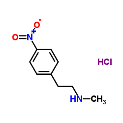 N-甲基-4-硝基苯乙胺盐酸盐结构式