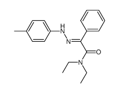 N,N-diethyl-2-phenyl-2-(2-(p-tolyl)hydrazono)acetamide Structure