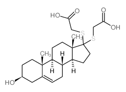 Aceticacid, [(3b-hydroxyandrost-5-en-17-ylidene)dithio]di- (8CI) Structure