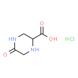 5-氧代哌嗪-2-羧酸盐酸盐结构式