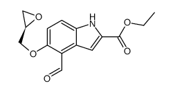 Ethyl (R)-5-(2,3-epoxypropoxy)-4-formylindole-2-carboxylate Structure