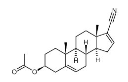 17-cyano-5,16-androstadien-3 beta-ol-3-acetate Structure