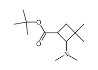 t-butyl 2-dimethylamino-3,3-dimethylcyclobutanecarboxylate结构式