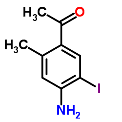 1-(4-Amino-5-iodo-2-methylphenyl)ethanone结构式