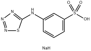 3-((1,2,3,4-噻三唑-5-基)氨基)苯磺酸钠结构式