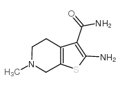 2-AMINO-6-METHYL-4,5,6,7-TETRAHYDRO-THIENO[2,3-C]PYRIDINE-3-CARBOXYLIC ACID AMIDE Structure