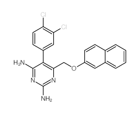 2,4-Pyrimidinediamine,5-(3,4-dichlorophenyl)-6-[(2-naphthalenyloxy)methyl]-结构式
