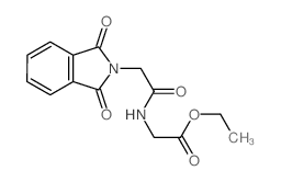 ethyl 2-[[2-(1,3-dioxoisoindol-2-yl)acetyl]amino]acetate结构式