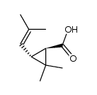 (1R-cis)-2,2-dimethyl-3-(2-methylprop-1-enyl)cyclopropanecarboxylic acid结构式