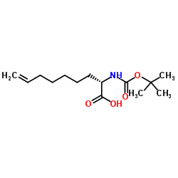 (2S)-2-[(2-METHYLPROPAN-2-YL)OXYCARBONYLAMINO]NON-8-ENOIC ACID结构式