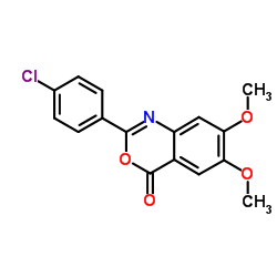 2-(4-Chlorophenyl)-6,7-dimethoxy-4H-3,1-benzoxazin-4-one结构式
