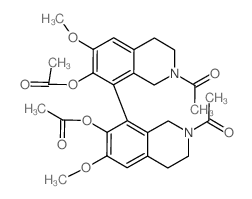 [8,8'-Biisoquinoline]-7,7'-diol, 2,2'-diacetyl-1,1',2,2',3,3',4,4'-octahydro-6,6'-dimethoxy-, diacetate (ester) (en)结构式