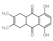 1,4-dihydroxy-6,7-dimethyl-5,8,8a,10a-tetrahydroanthracene-9,10-dione Structure