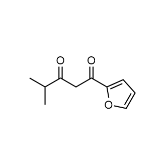 1-(呋喃-2-基)-4-甲基戊-1,3-二酮结构式
