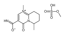 1,6-dimethyl-4-oxo-6,7,8,9-tetrahydropyrido[1,2-a]pyrimidin-1-ium-3-carboxamide,methyl sulfate结构式